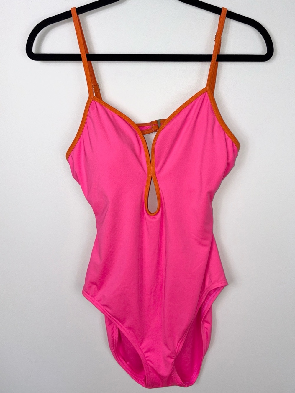 Kate Spade Radiant One Piece Swimsuit Women's Small Keyhole Cutout Hot Pink